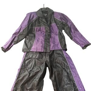 NWOT X Element Motorcycle‎ Gear Black and Purple Jacket and Pants Set Size XL